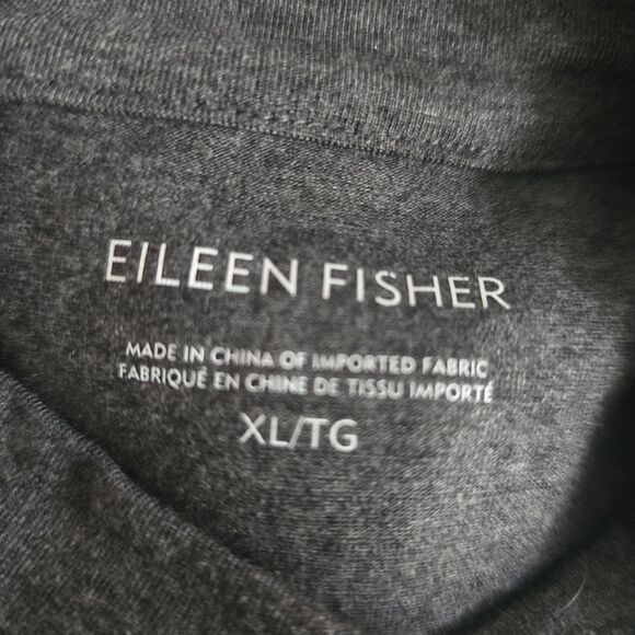 Eileen Fisher Tencil Jersey Dress Sz XLarge 3/4 Sleeve Grey Langenlook Soft - Picture 7 of 10